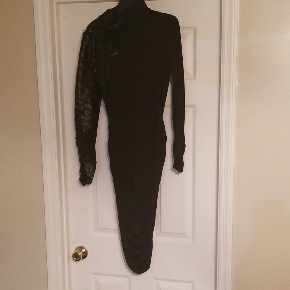 Sexy Black Midi Dress Medium